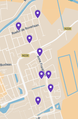 kaartje 8 locatie elektriciteitshuisje