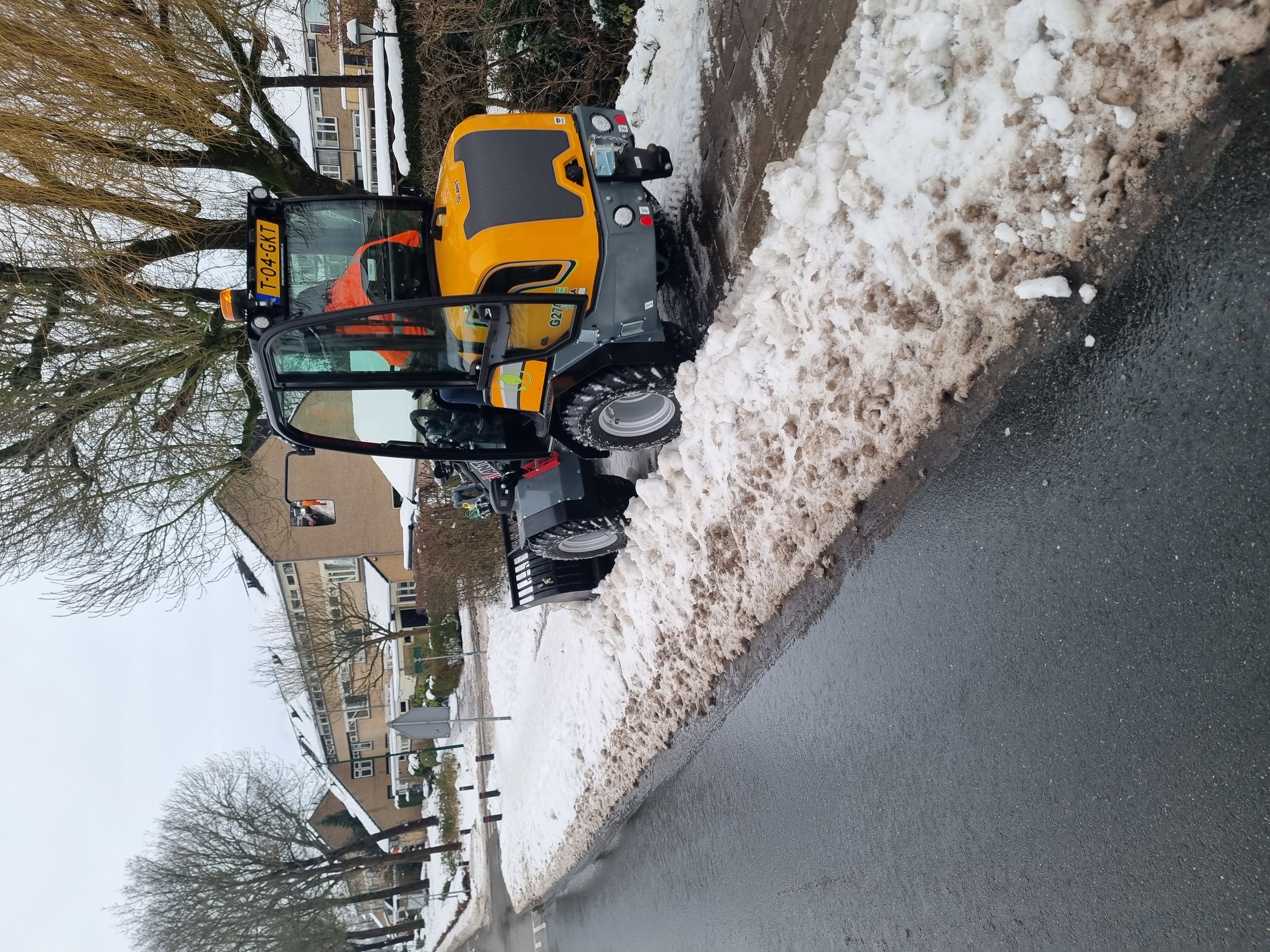 Sneeuw schuiven buitendienst