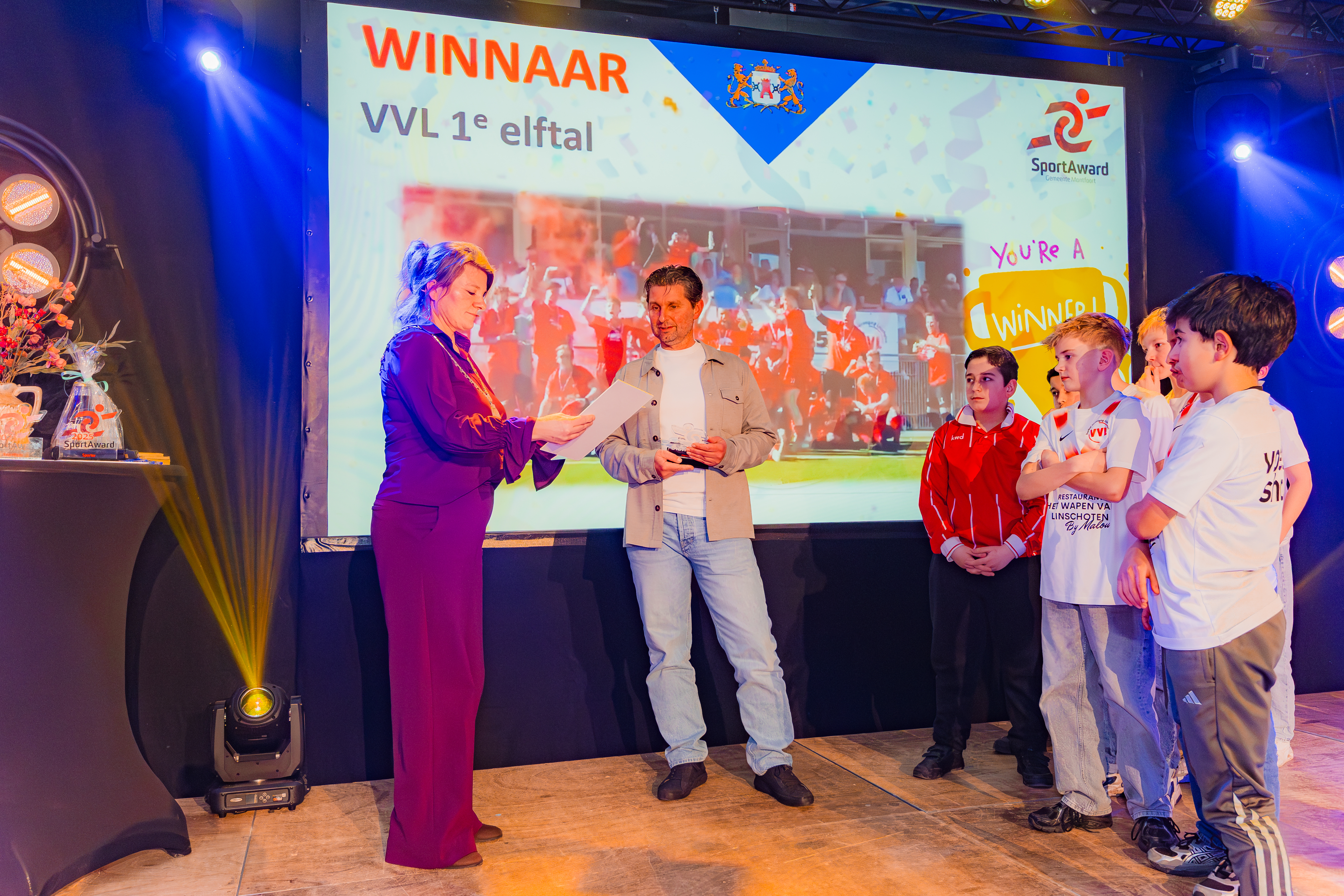 Uitreiking sportaward burgemeester sportteam
